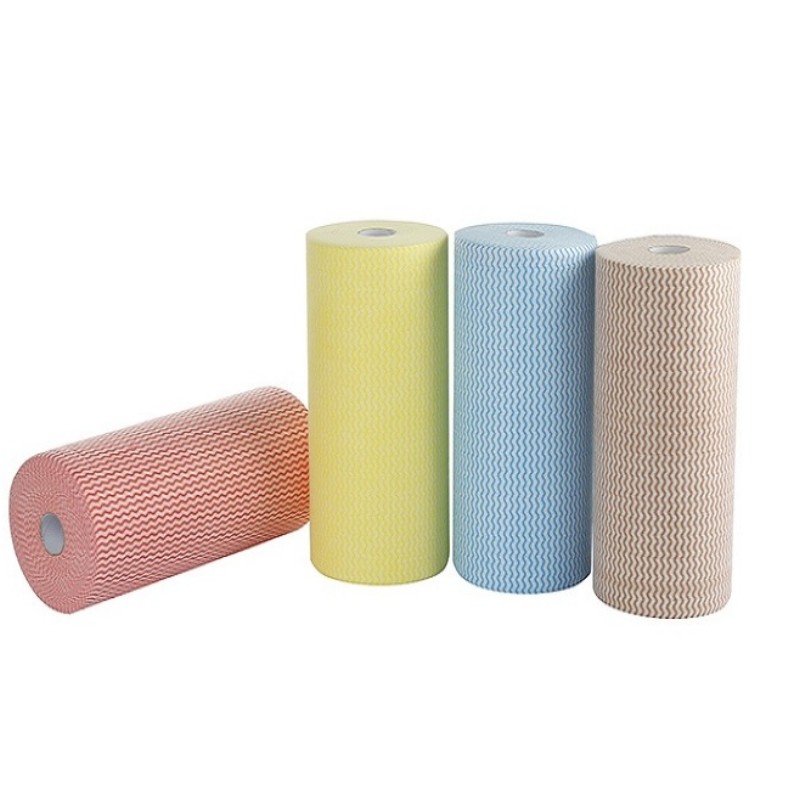 Bamboo Fiber/Viscose Polyester Oil-Resistant Non Woven Cleaning Roll For Home Automotive Industrial Cleaning