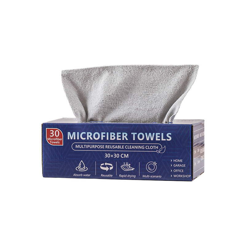 30x30 Cm Boxed Disposable Ultra-Fine Microfiber Cleaning Towels